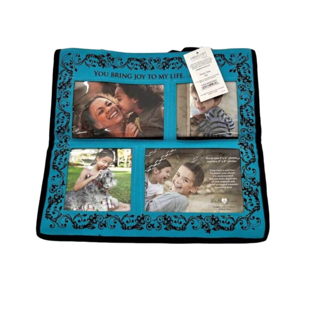You Bring Joy To My Life 1 Thess. 3:9 Photo Tote Blue Black 13 X 12 X 3.5 New